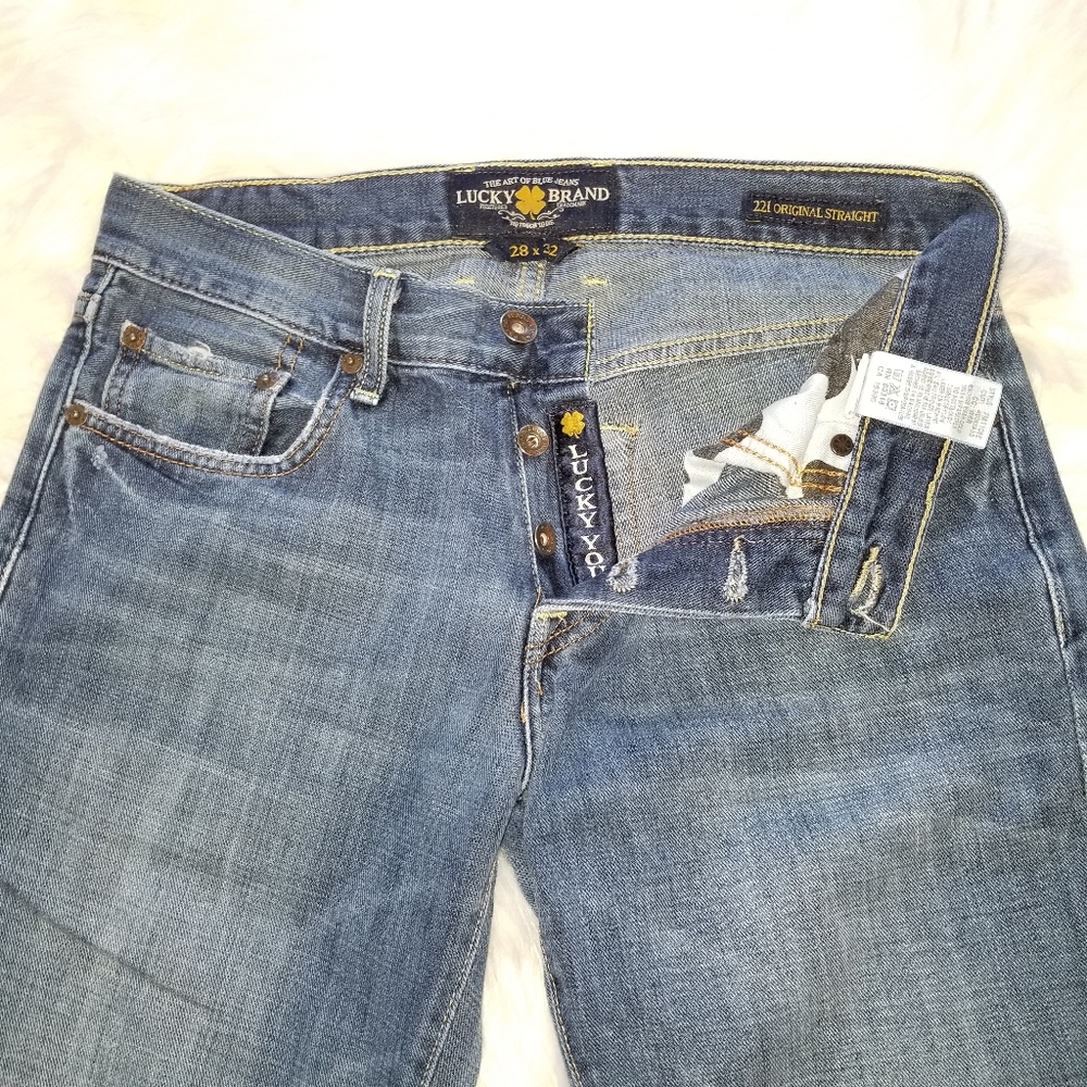 LUCKY BRAND JEANS 221 ORIGINAL STRAIGHT 28X32 - Picture 2 of 8